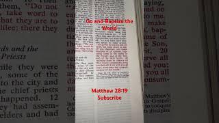 Go and Baptize the World #bible #Jesus #Christian #Matthew #god #Lord #blessings  #subscribe #shorts