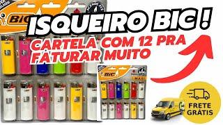 Fornecedor de Isqueiro Bic Maxxi Para Revender - Cartela de Isqueiro Bic grande Para Revenda - Bic