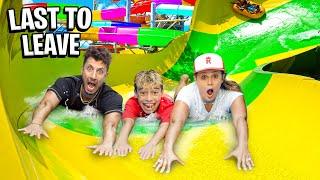 Last To LEAVE WATERSLIDE Wins Prize!!  | The Royalty Family