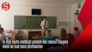 În mai multe instituții școlare din raionul Căușeni elevii au luat locul profesorilor