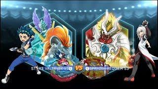 Strike Valtryek Vs Spyzen Requiem | Valt Vs Red Eye | Beyblade Burst App Gameplay