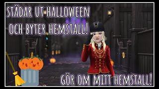 Städar ut halloween, gör om mitt hemstall och byter hemstall!