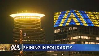 Minneapolis Skyline Lights Up For Ukraine