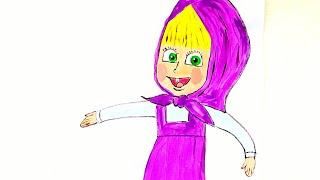 Как Нарисовать Машу? Смотрим #машаимедведь#мультфильм