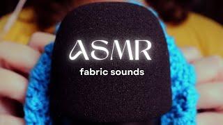 ASMR Fabric sounds to help you relax • Thick crochet garment on mic • Mic scratching • No talking