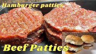 How to Make Hamburger Patties || Beef Burger Patties