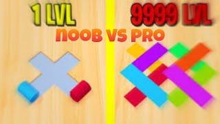 color roll 3d game walkthrough all levels || Noob vs pro vs hacker