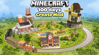 I Spent 100 Days Building with Create Mod in Minecraft