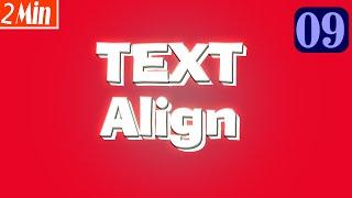 How to align text in Adobe After Effects   Class 09 4K