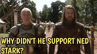 Why didn't Barristan Selmy support Ned Stark even though he was a witness to Robert's will?