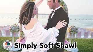 Left Hand: NEW Version: Caron Simply Soft Crochet Shawl Pattern