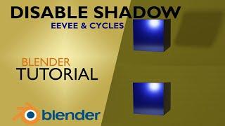 How to disable Shadow for an Object in blender (eevee & cycles) #tutorial