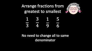 Amazing Way to Arrange OR Order Fractions