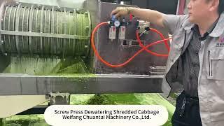 Screw Press Dewatering Shredded Cabbage/Physical Squeeze Dewatering Machine/Customization Accepted