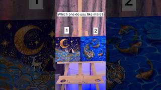 We change canvases every 30 minutes! Which one do you like more, 1 or 2?#artchallenge #art