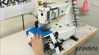 KANSAI SPECIAL 4 NEEDLE CYLINDER BED  MACHINE FOR PRE CLOSED ELASTIC WITH METERING DEVICE  FX4404PMD