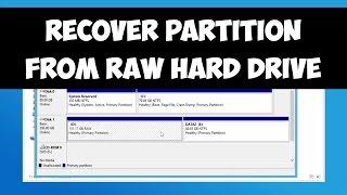 Recover partition from RAW hard drive