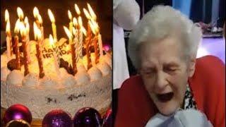 90 Years old Lady gets a (Penis) Cake for her Birthday! Finally Happy Again