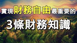 揭秘我是如何不工作也有收入的 | 實現財務自由，你要知道的最重要的3條財務知識（建議1.25倍速觀看）