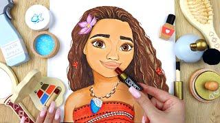 ASMR Makeup with WOODEN cosmetics for Princess MOANA 