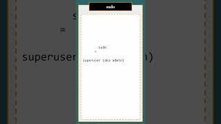 Sudo #shorts #linux #linuxbasics #sudo #admin