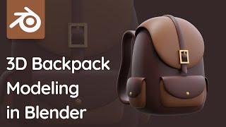 3D Backpack Modeling in Blender [RealTime]