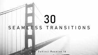 30 Seamless Transitions pack For DaVinci Resolve 16