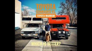 Toyota Sunrader 21ft vs. Toyota Warrior 21ft. Who is bigger/better?