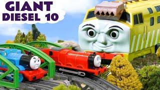 Giant Diesel 10 causes problems for Thomas and the Steamies