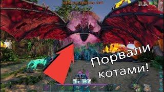 Альфа Королева Виверн! Тенегривы в деле! БОСС Кристальные Острова - ARK PS4 PVE Official