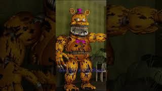 Golden Freddy meets FredBear (Shorts) #fnaf #fnaf4 #goldenfreddy #nightmarefredbear #shorts