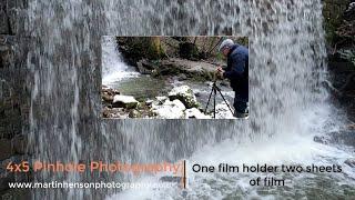 Pinhole Photography, I photographed a Waterfall with my 4x5 pinhole camera