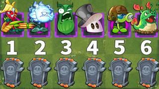 PvZ 2 Discovery - Every Plants Chinese 1 POWER-UP vs 99 Gravestones - Who Will Win?