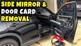 She hit a pole  | CX-5 side mirror replacement & door card removal