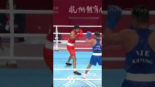 Knockout performance by Nishant dev | Asian games 2022 | boxing #shorts #boxing #india