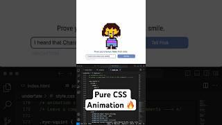 Undertale Frisk CAPTCHA CSS Animation