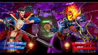 Doctor Strange and Dante vs Jedah and Doramammu - MARVEL VS. CAPCOM: INFINITE