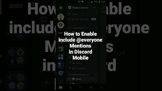 How to Enable include @everyone Mentions in Discord Mobile #roduz #discord #howto #how #mentions