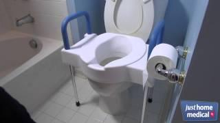 Just Home Medical: Extra Wide Tall-Ette Elevated Toilet Seat with Legs