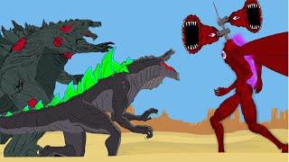 Kaiju Zilla And Godzilla Earth vs Super Venom Siren Head  - Godzilla Cartoon