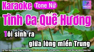 Tình Ca Quê Hương Karaoke Tone Nữ