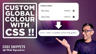 Finally - Use Custom Global Colours in your CSS - Elementor