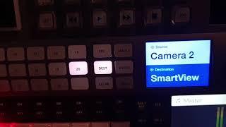 Blackmagic VideoHub monitor port automatic switcher