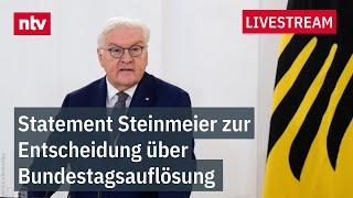 LIVE: Statement Steinmeier zur Entscheidung über Bundestagsauflösung