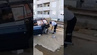 Using A Car As A Winch!  #cars #winch #diy