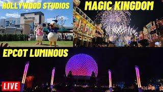  LIVE: Park hopping Hollywood Studios, Magic Kingdom, Epcot Luminous at Walt Disney World 1/28/2025