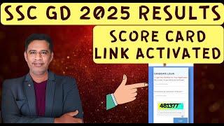 SSC GD 2025 Score Card Link Activated|| Normalisation Marks