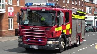 Surrey Fire & Rescue Service - Camberley Second Pump S30P2 Turnout from Egham Fire Station!