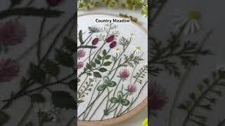 Embroidery botanical pattern Country Meadow. New #embroiderydesign #embroidery #embroiderypatterns