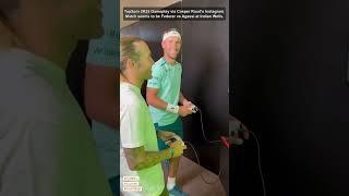 TopSpin 2K25 Federer vs Agassi Gameplay snippet at Indian Wells via Casper Ruud's Instagram #2KGames